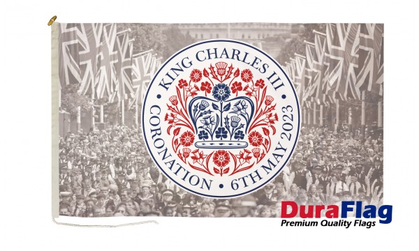 DuraFlag® King Charles III Coronation Logo (Crowd Background)